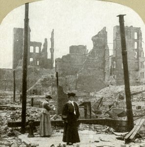 Ser nordost från hörnet Ellis och Powell Sts, 1906. av Unbekannt