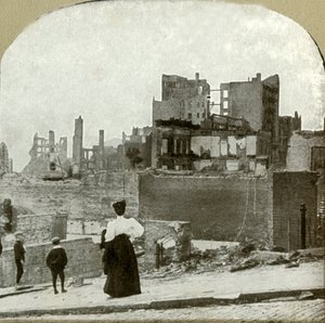 Ser västerut från den judiska synagogan, 1906. av Unbekannt