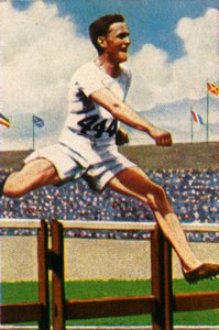 Lord Burghley, vinnare, 400 m häck, 1928. av Unbekannt