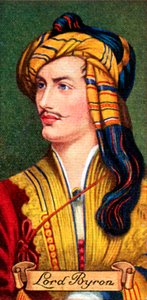 Lord Byron, hämtat från en serie cigarettkort, 1935 av Unbekannt