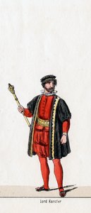 Lord Chancellor, kostymdesign för Shakespeares pjäs, Henry VIII, 1800-talet av Unbekannt