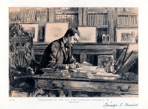 Lord Randolph Churchill 1849-1895, engelsk statsman, 1885 av Unbekannt
