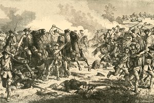 Loudons kavalleristrid vid Kunersdorf, 1759, 1890. av Unbekannt