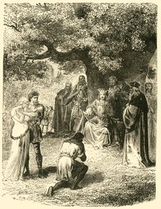 Louis IX, Dispensing Justice in the Forest of Vincennes, 1200-talet, 1890. av Unbekannt