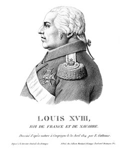 Ludvig XVIII, kung av Frankrike, 1814 av Unbekannt