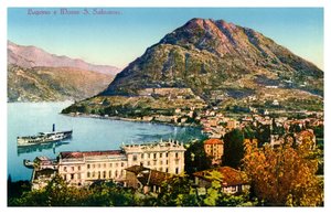 Lugano och Monte San Salvatore, Schweiz, 1900-talet av Unbekannt