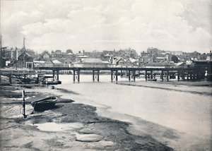 Lymington - Bron och staden, från floden, 1895 av Unbekannt