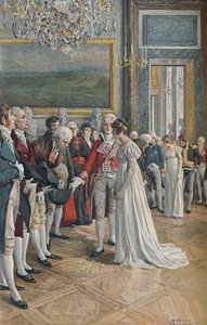 Madame Bonaparte tar emot ambassadörer på Tuilerierna, 1896 av Unbekannt