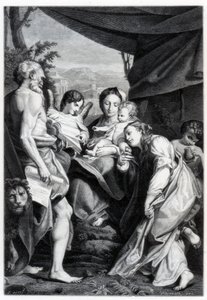 Madonna och barn med St Hieronymus och Maria Magdalena Dagen, 1525-1528 1870 av Unbekannt