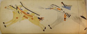 Maffet Ledger: Two Mounted Indians, ca. 1874-81. av Unbekannt
