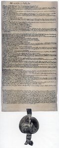Magna Carta, engelsk charter som ursprungligen utfärdades 1215 av Unbekannt
