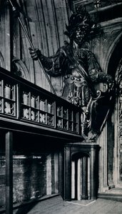 Magog Corineus, en av de två stadsjättarna som brändes i London Guildhall-branden, 1940 av Unbekannt