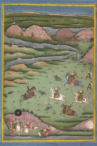Maharana Amar Singh II eller Sangram Singh Jagar vildsvin, 1800-talet. av Unbekannt