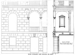 Huvudentré och loggia på 38 Street, Fraternity Clubs Building, New York City, 1924 av Unbekannt