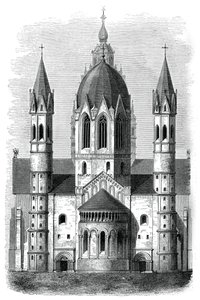 Mainz katedral, Rhen, Tyskland, 1100- och 1200-talet, 1870 av Unbekannt