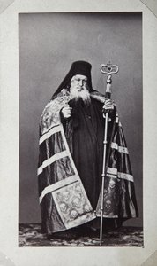 Makarios, ärkebiskop av St Panteleimon-klostret på berget Athos, Grekland, 1870-talet av Unbekannt