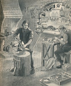 Att göra rustningar för riddarna från gamla tider, c1934 av Unbekannt