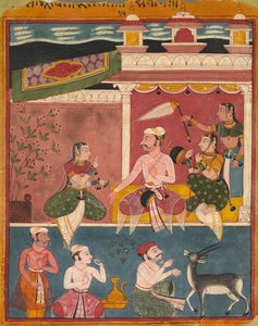 Malkas Raga, från Ragamala, ca. 10. av Unbekannt