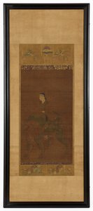 Manjushri rider på ett lejon, Muromachi-perioden, 1392-1568. av Unbekannt