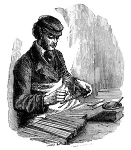 Tillverkar pennor, 1872 av Unbekannt