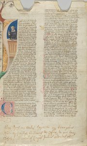Manuskriptblad, 1300-talet. av Unbekannt