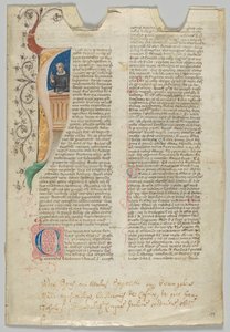 Manuskriptblad, italienska, 1300-talet. av Unbekannt