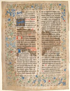 Manuskriptblad från ett missal, mitten av 1400-talet. av Unbekannt