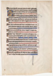 Manuskriptblad från en kunglig psalter, brittiskt, 1200-tal. av Unbekannt
