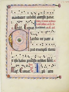 Manuskriptblad med initial C, från ett antifonarium, tyska, ca. 1425-50. av Unbekannt