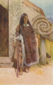 Maori i ursprungsdräkt, 1924 av Unbekannt