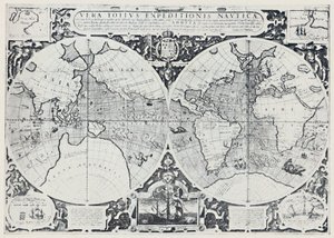 Karta som visar Drakes Voyage of Circumnavigation 1577-1580, 1923. av Unbekannt
