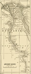 Karta över det antika Egypten, 1890. av Unbekannt
