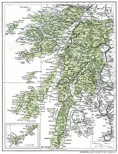Karta över Argyllshire, 1924-1926 av Unbekannt