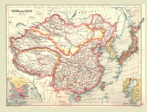 Karta över Kina och Japan, 1902. av Unbekannt