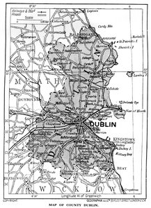 Karta över County Dublin, Irland, 1924-1926 av Unbekannt