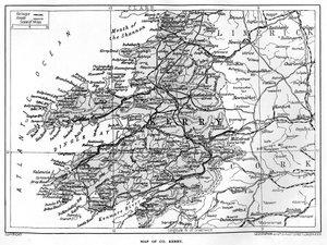 Karta över grevskapet Kerry, Irland, 1924-1926 av Unbekannt