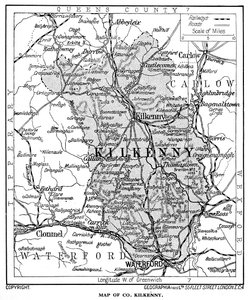 Karta över County Kilkenny, Irland, 1924-1926 av Unbekannt