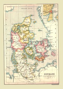 Karta över Danmark, 1902. av Unbekannt