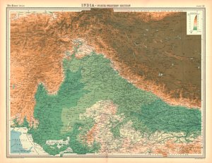 Karta över Indien - North Western Section av Unbekannt