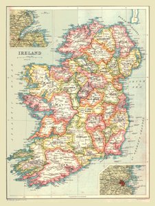 Karta över Irland, 1902. av Unbekannt