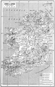 Karta över Irland, c1930-talet av Unbekannt