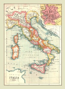 Karta över Italien, 1902. av Unbekannt