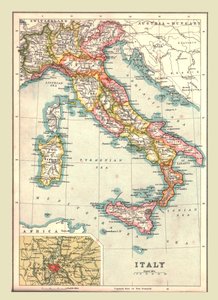 Karta över Italien, 1902. av Unbekannt