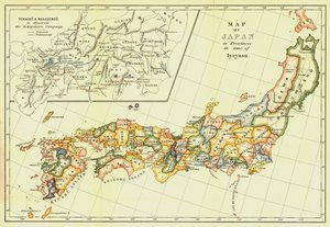 Karta över Japan i provinserna i Iyeyasus tid, 1903. av Unbekannt