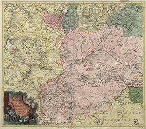 Karta över Moskva guvernement och delar av närmaste provinser, 1745 av Unbekannt