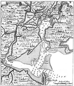 Karta över New York omkring mitten av 1700-talet, c1880 av Unbekannt