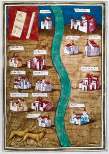 Karta över Palestina (miniatyr) av Unbekannt