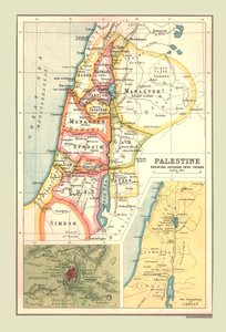 Karta över Palestina, visar indelning i stammar, 1902. av Unbekannt