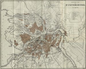 Karta över Petersburg, 1893 av Unbekannt