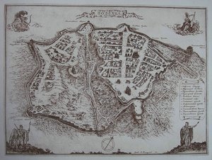 Karta över Poltava i början av 1700-talet av Unbekannt